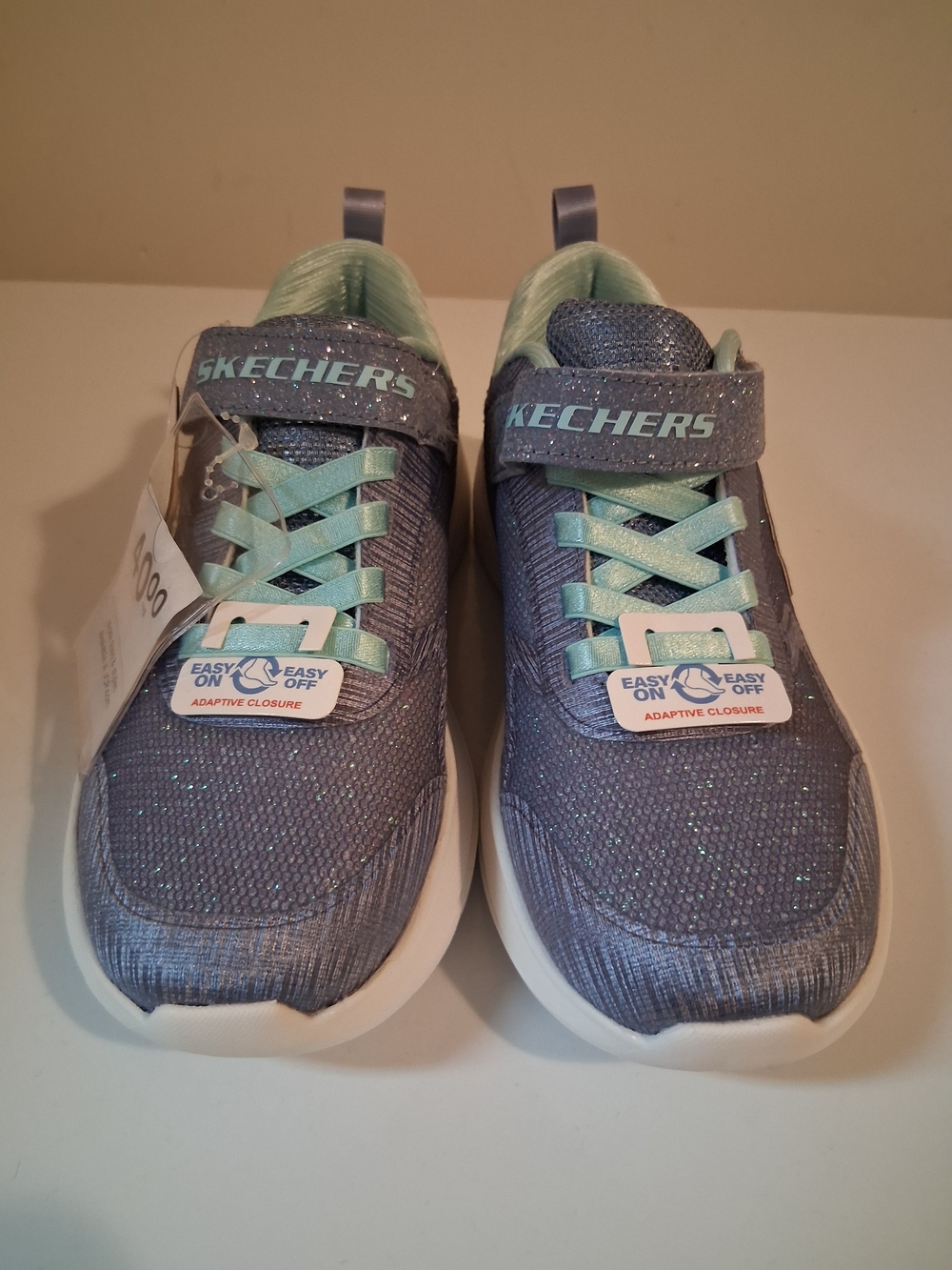Skechers Kids' Glitter Purple & Blue Slip-On Sneakers